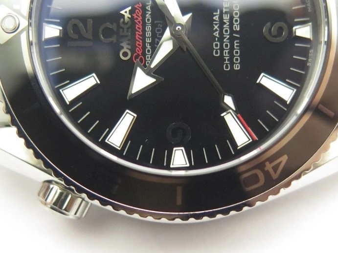 0213 HighPerformance Seamaster Planet Ocean GMT 600M Blue Dial SS On Blue Rubber Strap A 8278